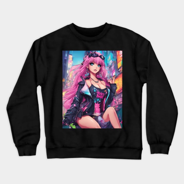 Absidian Beneath  Twilight Crewneck Sweatshirt by animegirlnft